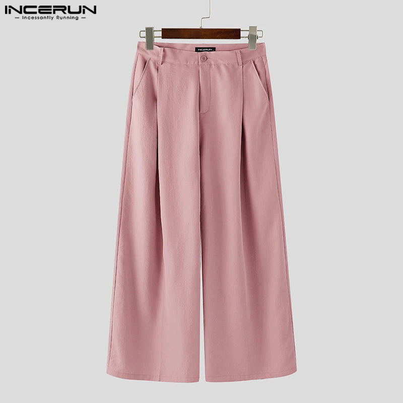 Men's Sleeveless Tank Top & Button-Fly Long Pants 2-Piece Set – Solid Color Streetwear