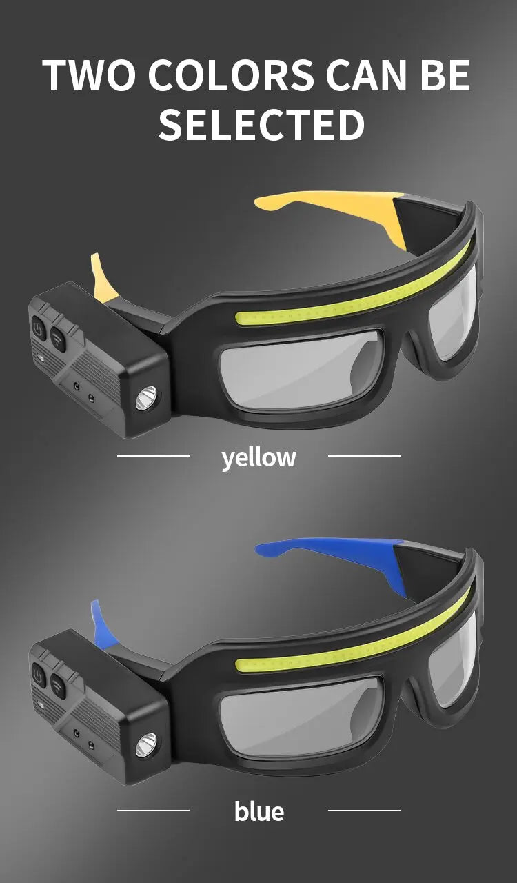 Rechargeable LED Glasses Headlight — 5 Modes