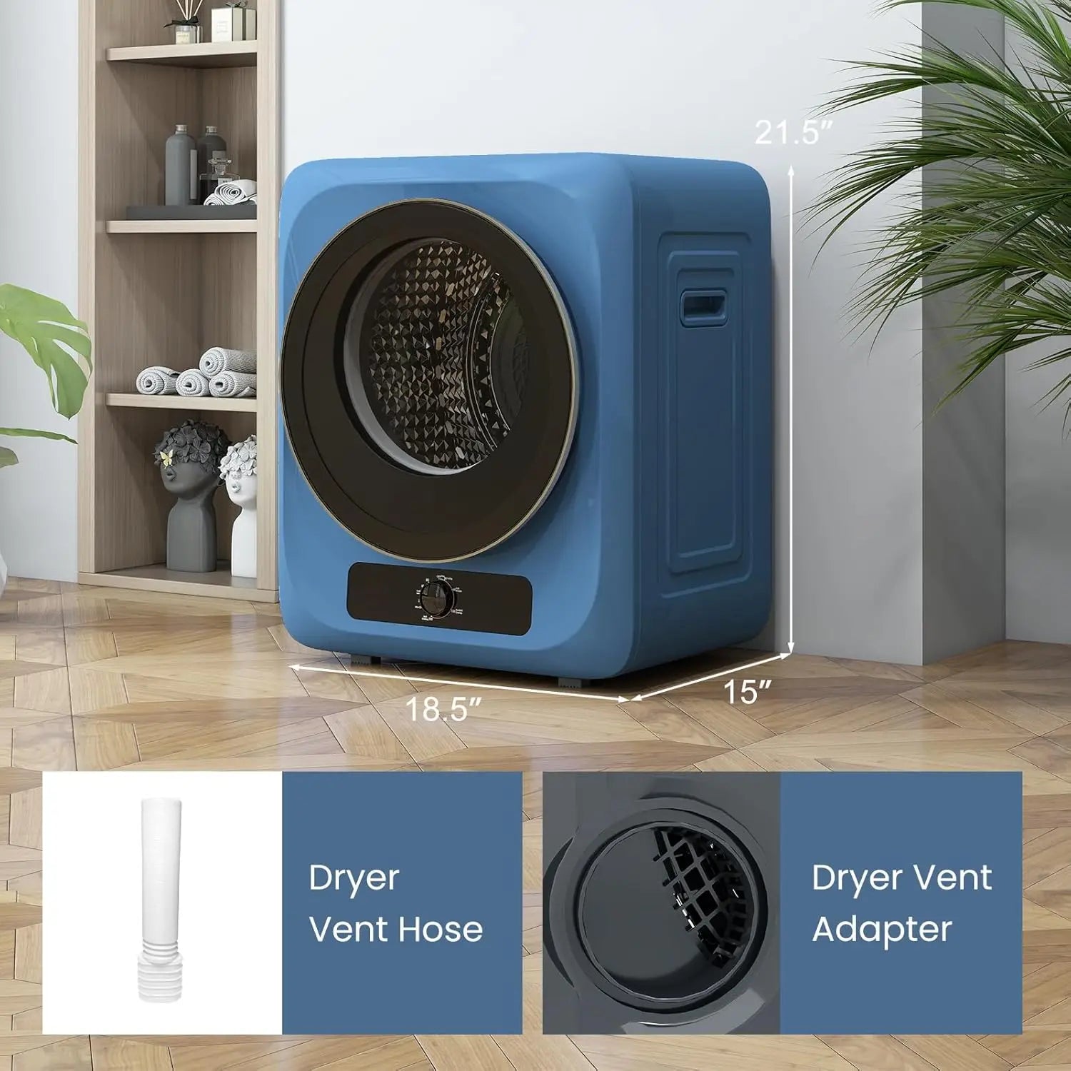 Portable Washer and Dryer Combo, 20 Lbs Twin Tub Washing Machine, 1.5 Cu.Ft Compact Clothes Dryer, Portable Washing, Customized