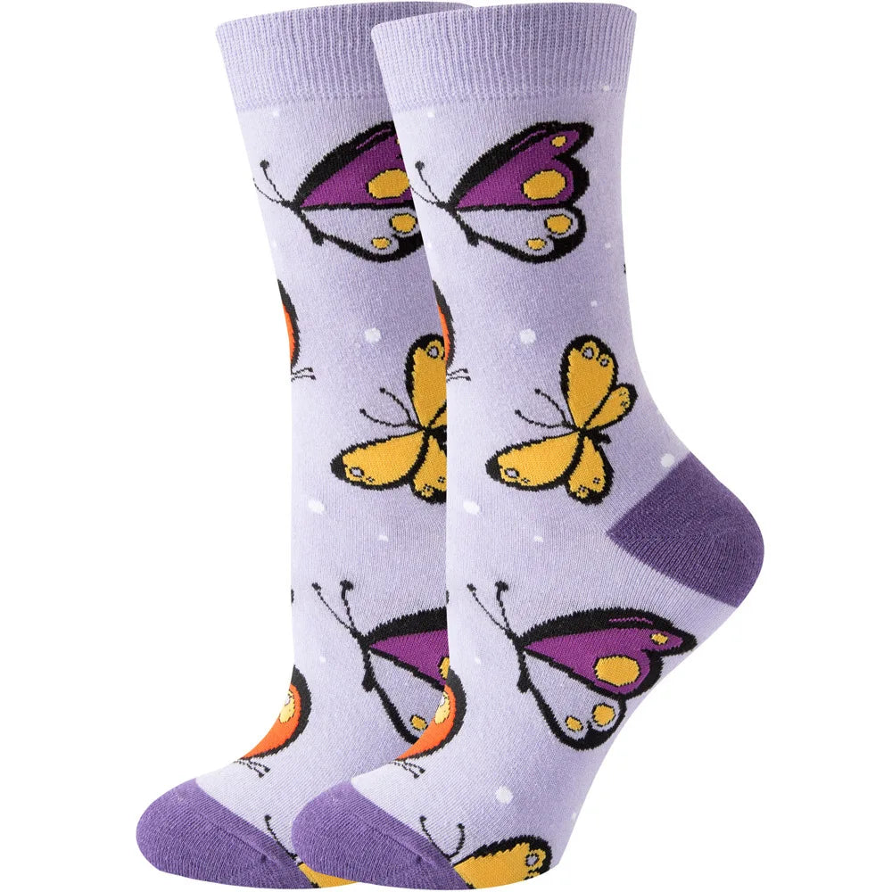 Women's Animal Print Socks – Cotton-Blend Crew