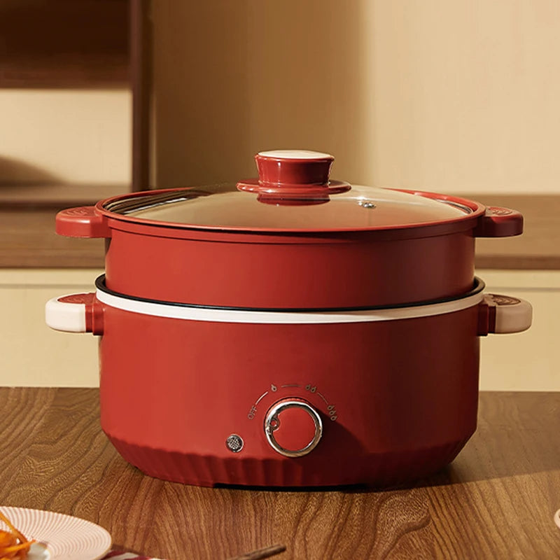 DMWD 3L Multifunctional Electric Cooking Pot – Non-Stick Hot Pot, Rice Cooker, Noodle & Soup Steamer