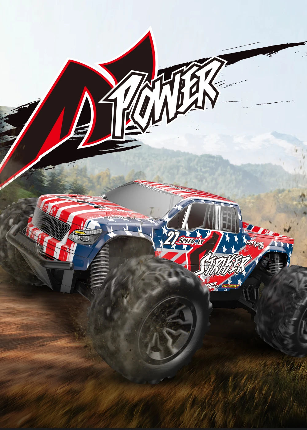 1:20 Scale 4WD RTR RC Monster Truck – High Speed Off-Road Climbing Drift Remote Control for Kids