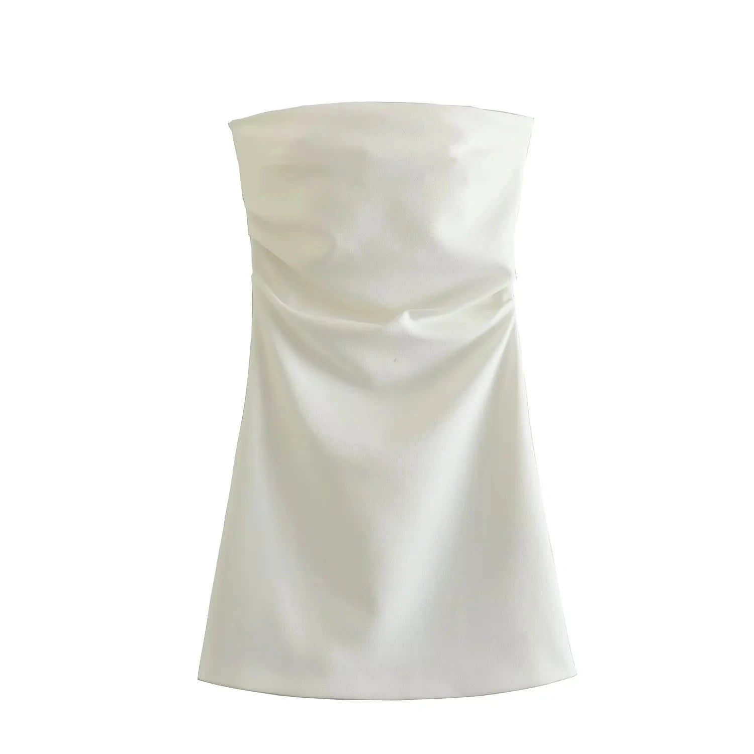 Off-Shoulder Corset Mini Dress — Ruched Backless Bodycon Party Dress