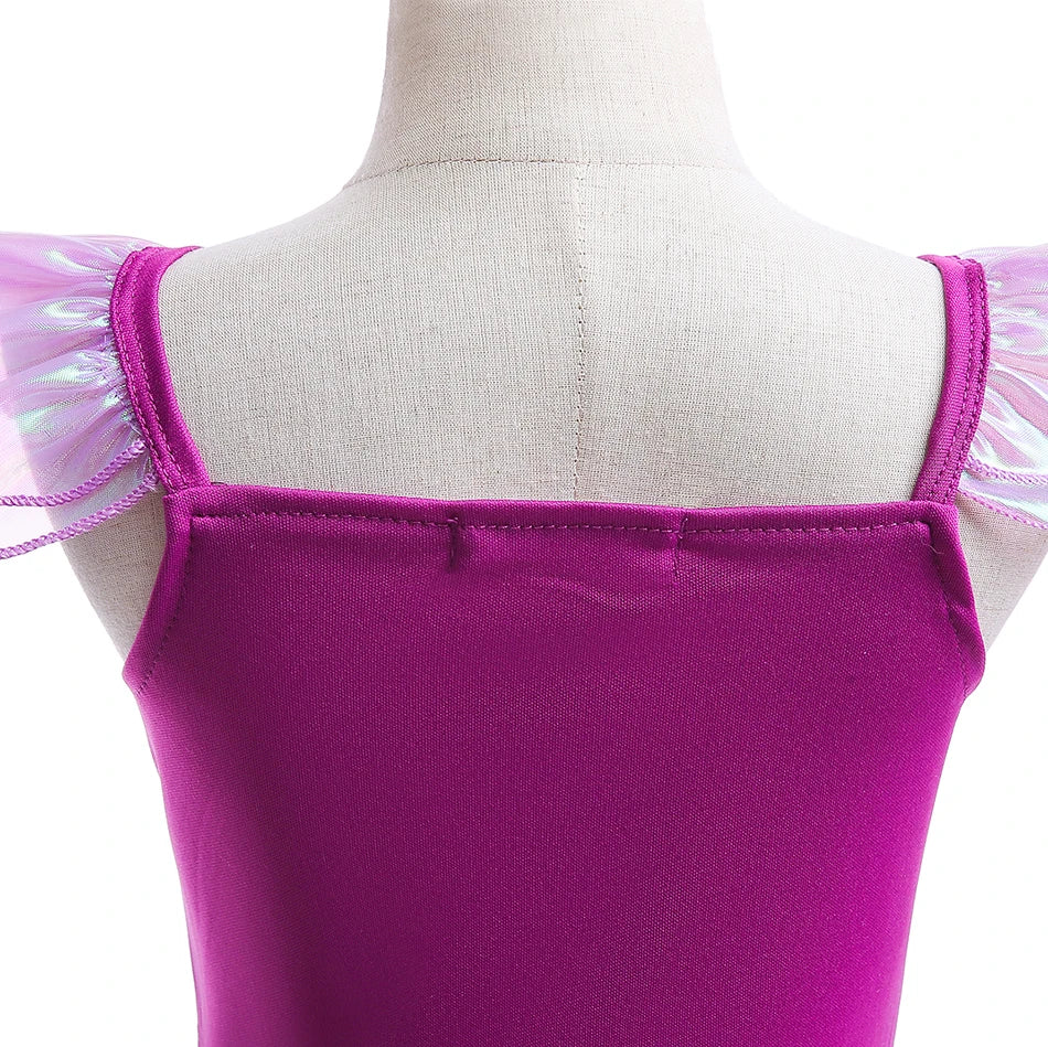 Girls Mermaid Costume Dress — Princess Cosplay Party & Birthday Dress