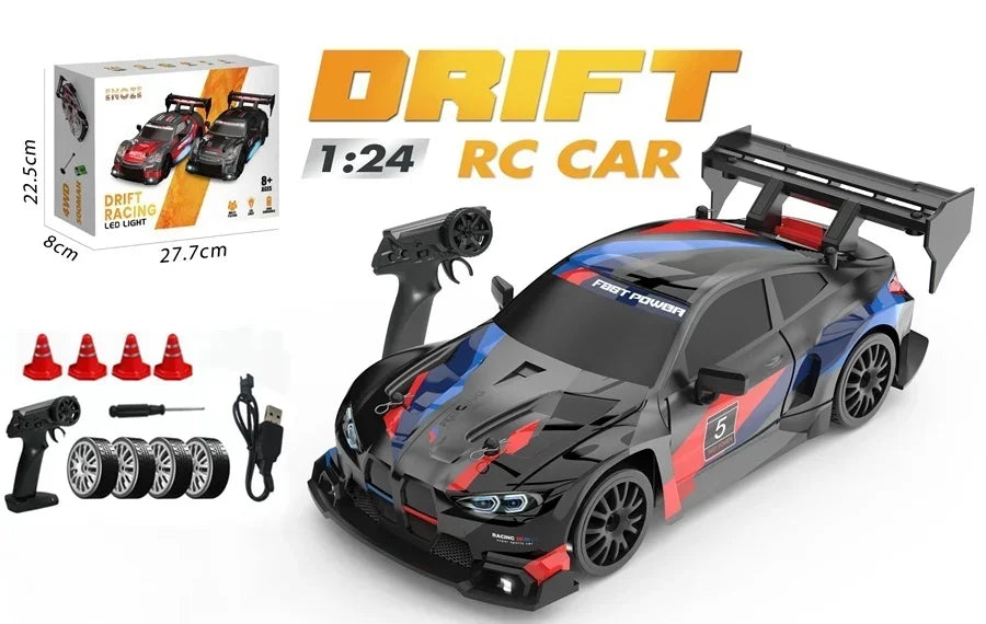 1:24 Scale 4WD RC Drift Car – 20KM/H Off-Road Racing Truck with LED Lights