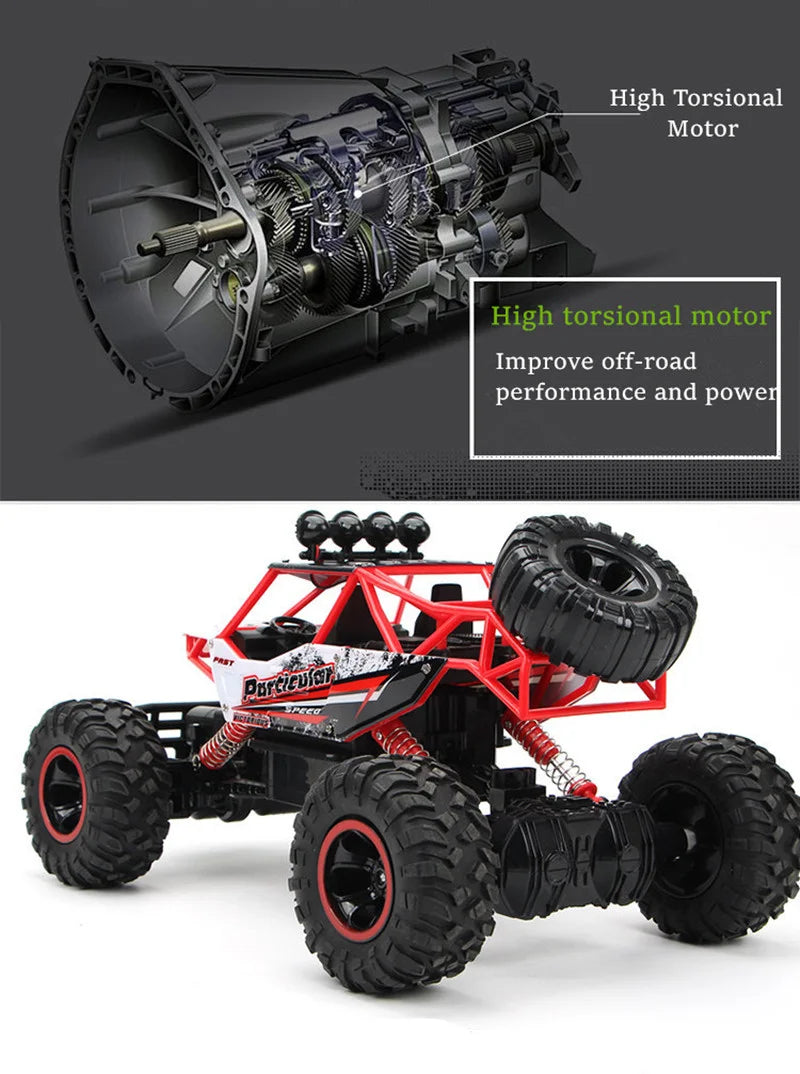 1:12 / 1:16 Scale 4WD RC Off-Road Buggy Truck – Remote Control Monster Car for Kids