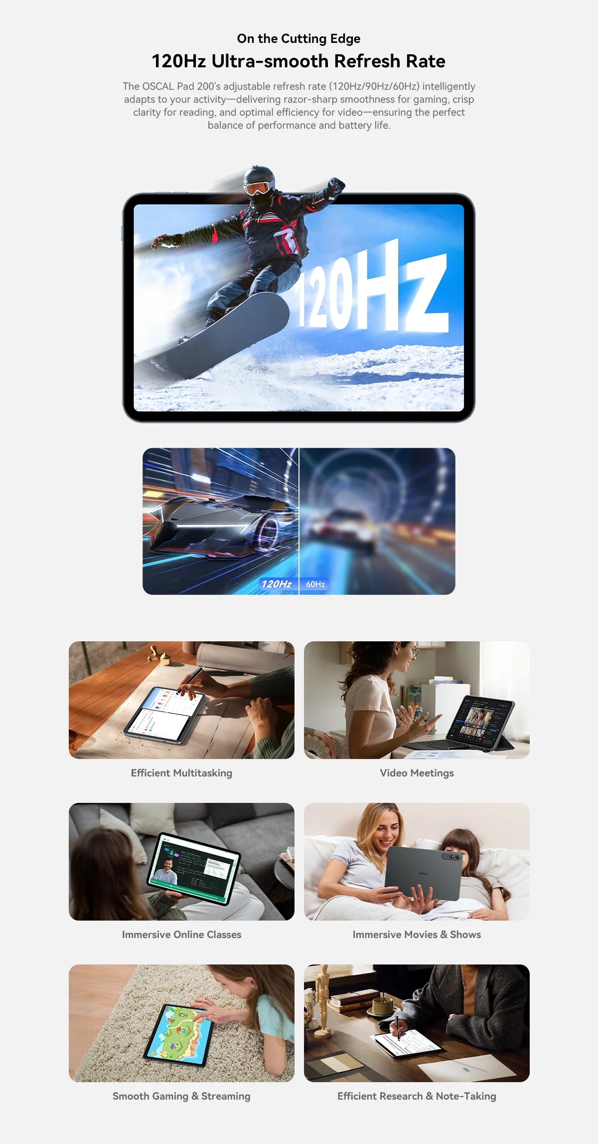 Blackview Oscal Pad 200 13.4" Android 16 Tablet – 6GB RAM, 256GB, 120Hz, 4G LTE
