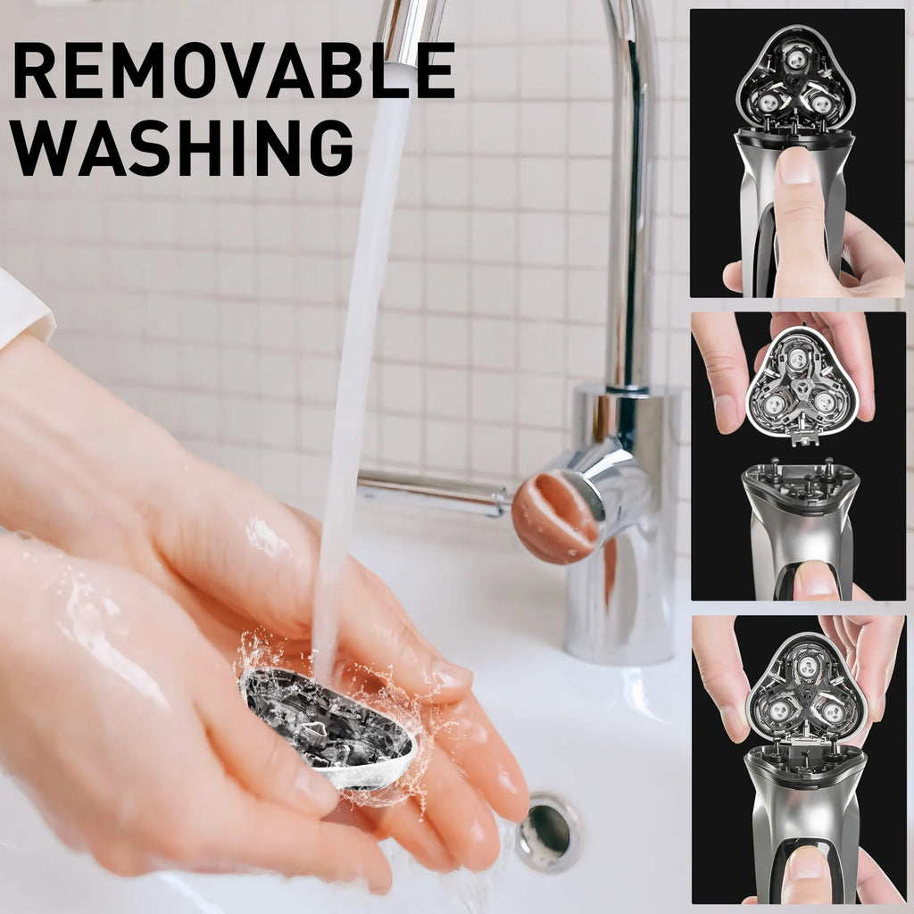 ENCHEN Blackstone 3D Rotary Electric Shaver – Type-C Fast Charge, 85-Min Runtime, Auto-Grinding Blade
