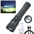 2000LM LED Tactical Flashlight with Power Display – USB Rechargeable Zoomable Camping Torch