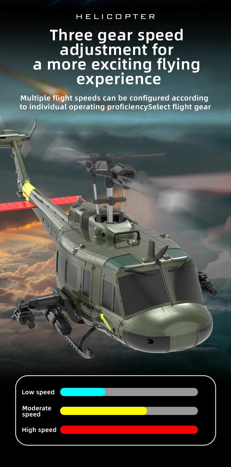 C032 RC Helicopter 2.4G 6-Axis Brushless – Altitude Hold & Optical Flow Remote Control