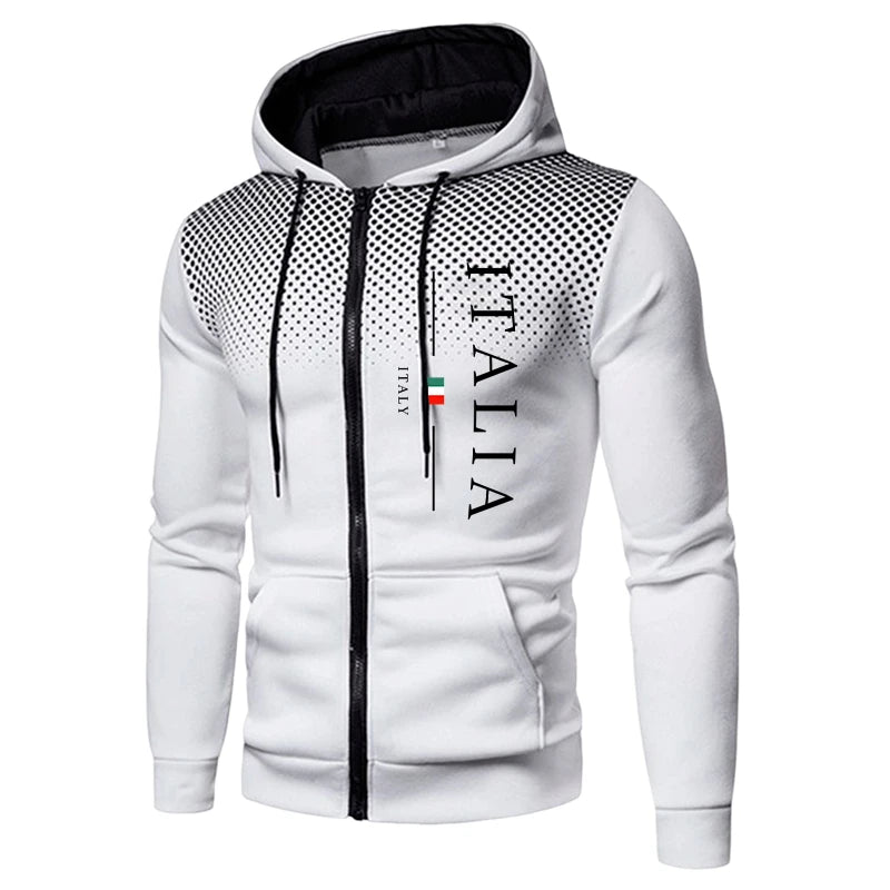 Men's Zipper Hoodie & Sweatpants Set – Urban Casual Sporty Daily Training Tracksuit