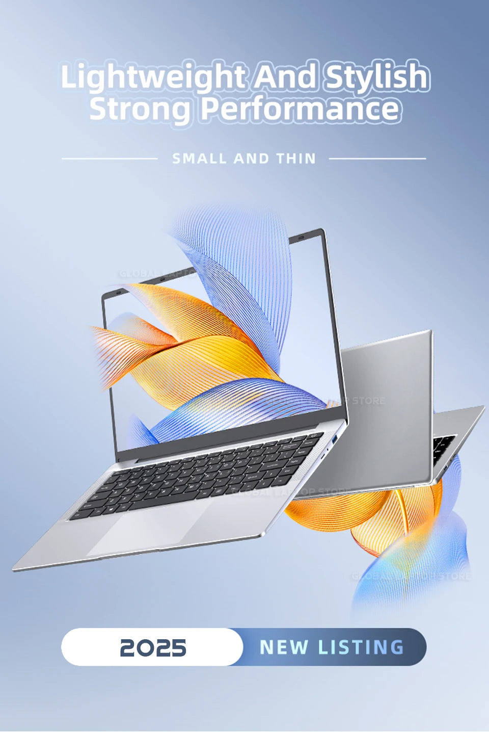 14.1" Intel Atom A3950 Ultra Slim Laptop – 12GB DDR3, Up to 2TB SSD, Windows 11 Pro