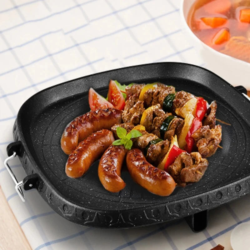 Korean Grill Pan – Non-Stick Square & Round Options