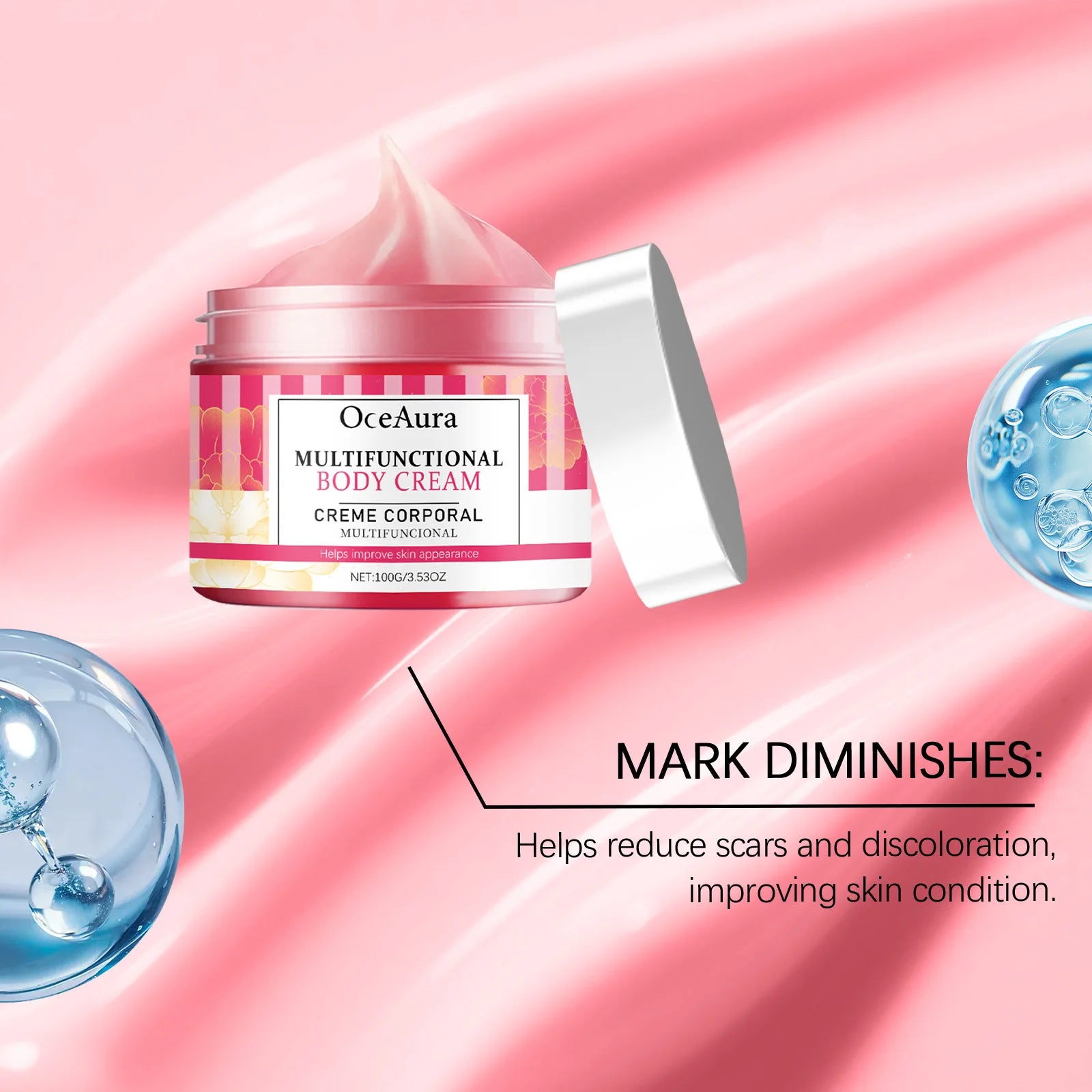 OceAura Pregnancy Stretch Mark Cream — Deep Hydration, Skin Regeneration & Non-Greasy Formula 100g