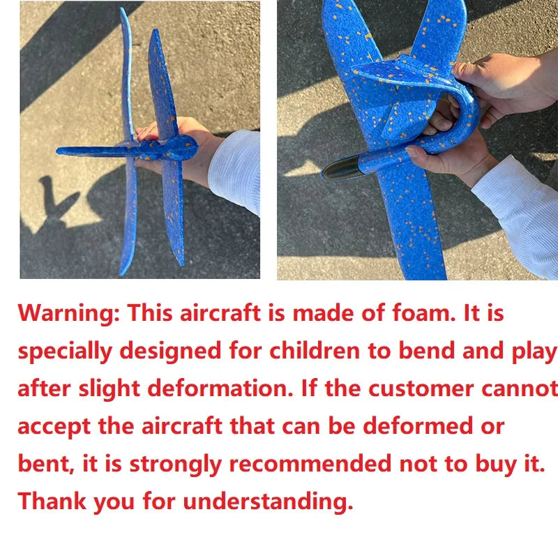 50cm Hand Throw EPP Foam Glider Plane – 2.4G Remote Control Outdoor Airplane for Kids
