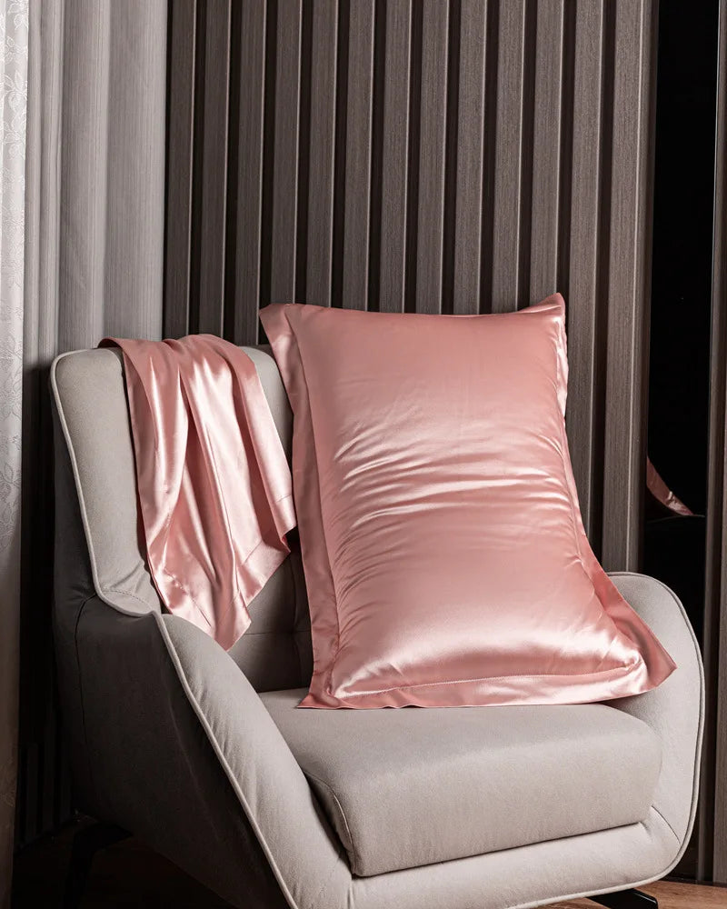 Pure 100% Silk Bedding Set – Luxury Soft Duvet Cover, Bed Sheet & Pillowcases, Twin to King