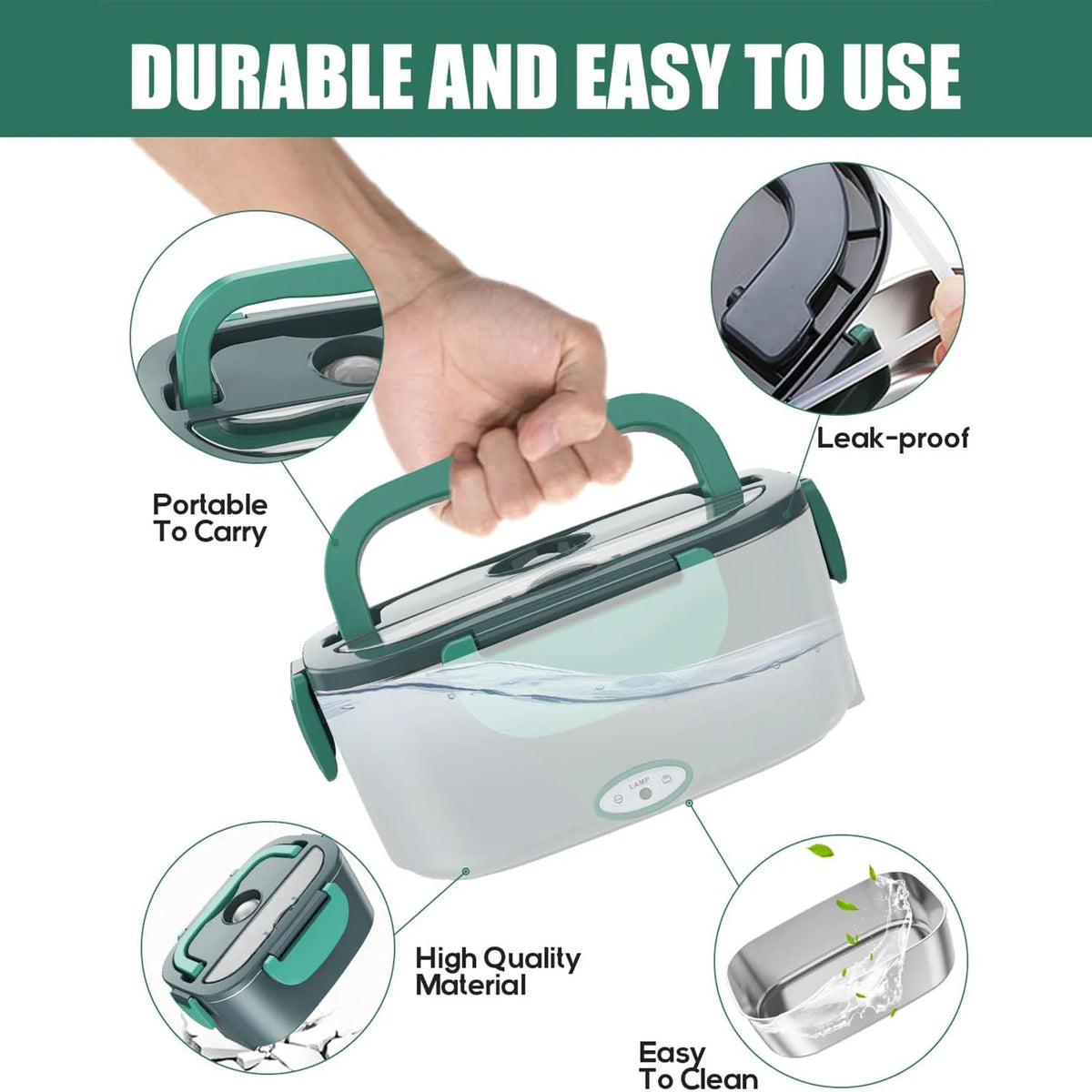 80W Electric Lunch Box – Portable Food Warmer
