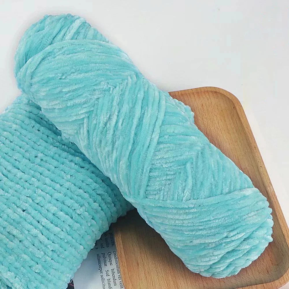 Chenille Soft Velvet Yarn – 95g Blended Knitting Wool for Crochet Scarves, Baby Blankets & Hats