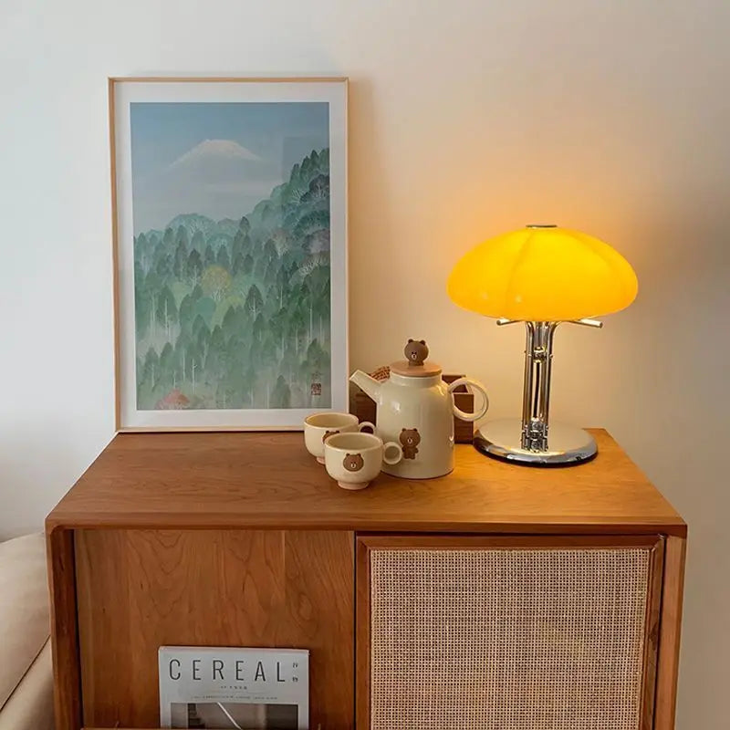 Mushroom Table Lamp – Warm White Button Control