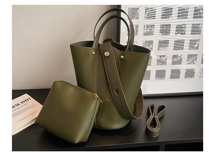 Luxury PU Bucket Bag – Trending Crossbody Shoulder Tote for Women 2026