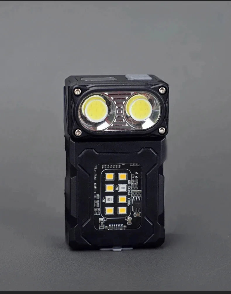 Tactical EDC Work Light – 1200 Lumen, 8-Speed COB+LED, Type-C, Tail Magnet, Pen Clip, MOLLE Compatible