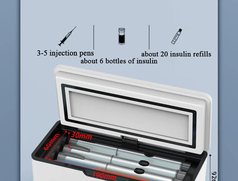Portable Car Insulin Mini Fridge – USB Charging Thermostat Cooler for Insulin, Growth Hormone & Interferon
