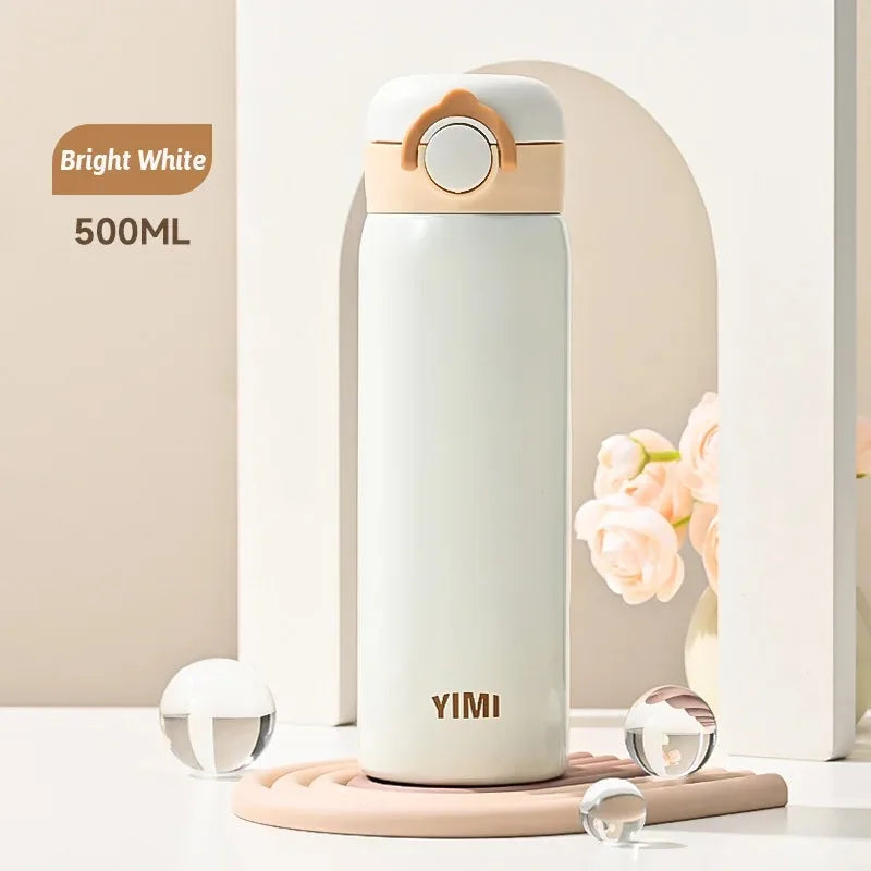 500ml 6-Layer Vacuum Thermos Tumbler – One-Touch Lid, 316 SS, Triple Seal Leakproof, Curved Spout, Soft-Touch Matte, 6 Colors