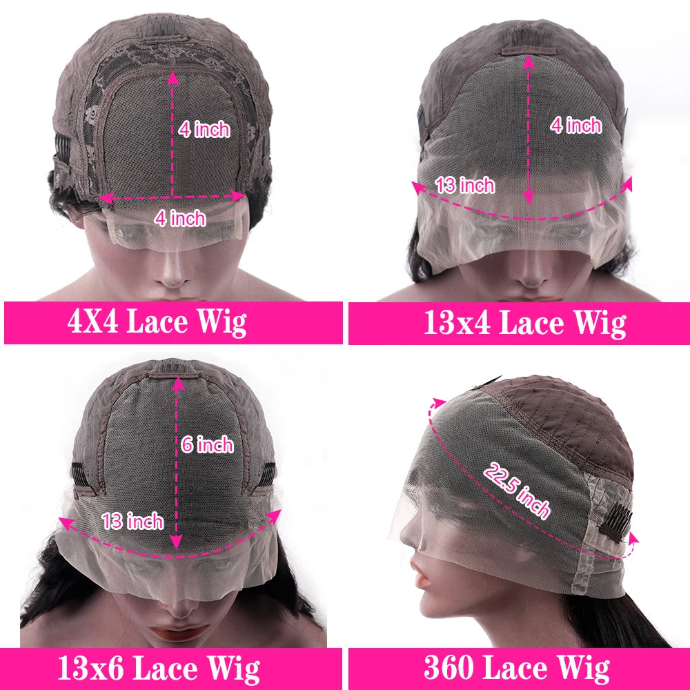 HD Transparent 13x4 13x6 Body Wave Lace Front Wig Pre Plucked 360 Lace Frontal Wig Human Hair Wigs For Women 5x5 Closure Wig