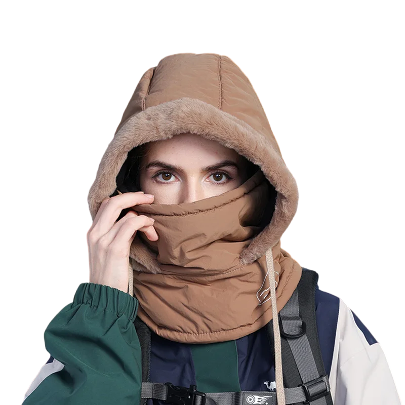 Plush Winter Balaclava Hood with Face and Neck Cover