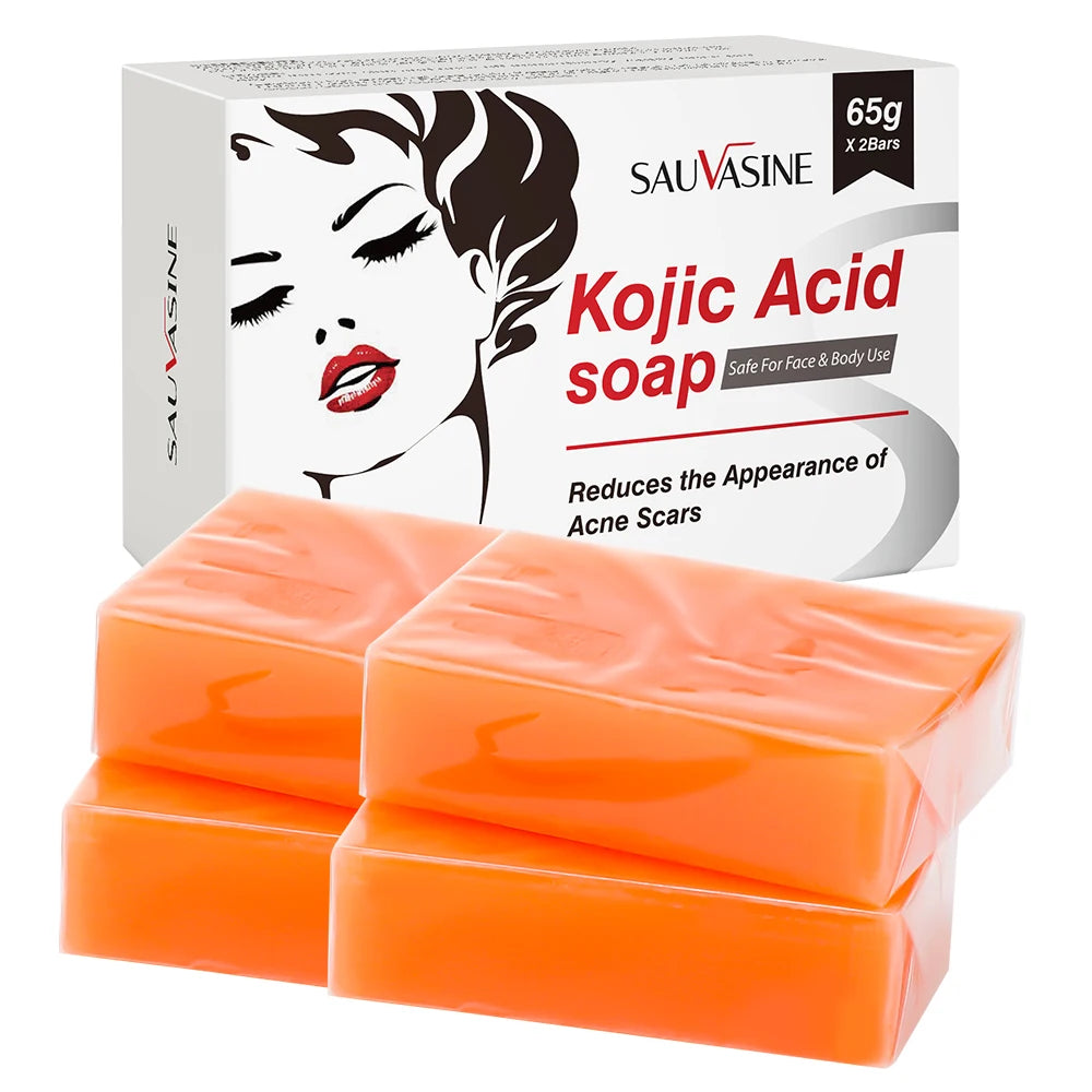 Kojic Acid Brightening Soap Bar – Handmade Natural Cleansing Bath Bar for Dark Spots & Even Skin Tone