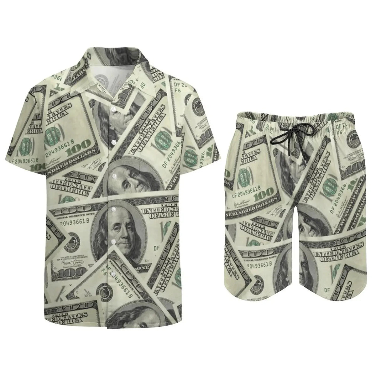 Men's Psychedelic Magic Mushroom 3D Print Shirt & Beach Shorts – Oversized Hawaiian Set