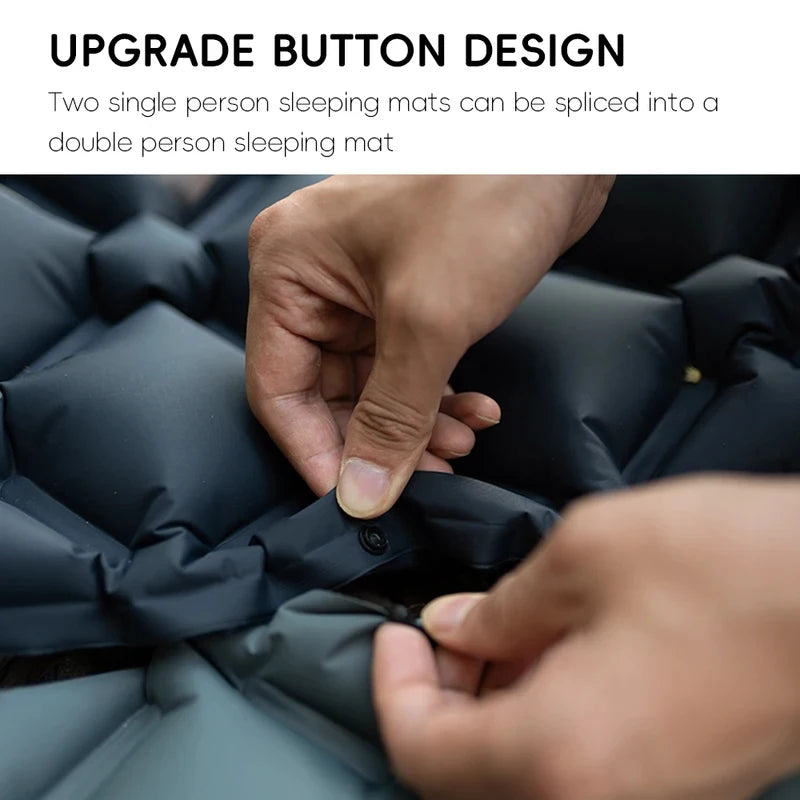 Inflatable Camping Air Mattress with Pillow – Self-Inflating Sleeping Pad for Hiking & Climbing