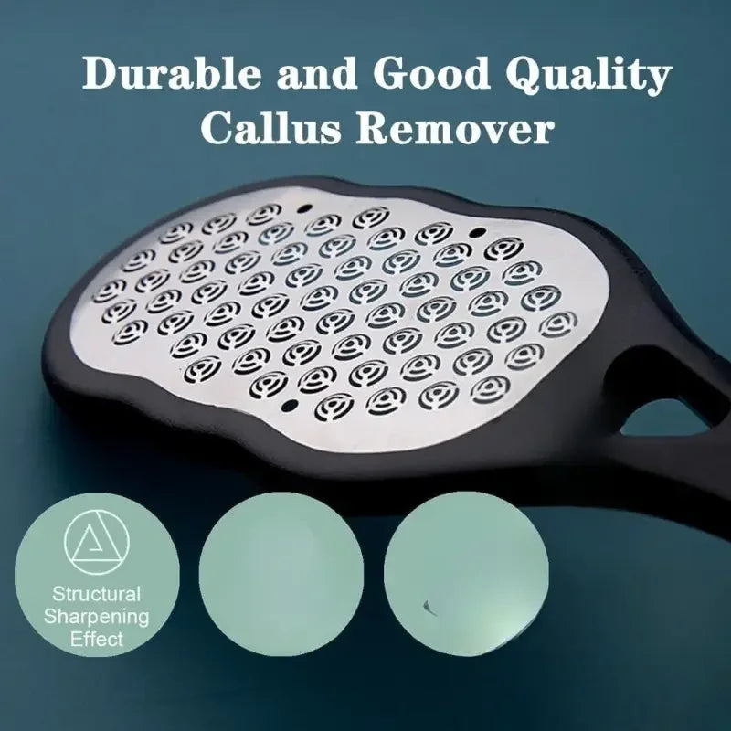 Salon-Smooth Feet at Home — Stainless Steel Foot File | Coarse & Fine Grit, Anti-Splash Ergonomic Design, Durable Home Pedicure Tool