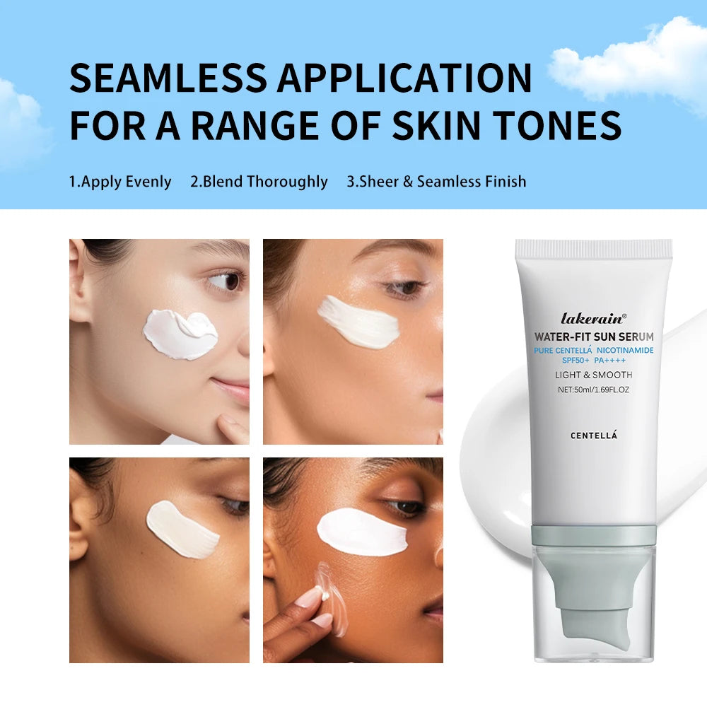 SPF50 Water-Fit Sun Serum – Lightweight Korean Sunscreen with Moisturizing & Oil Control