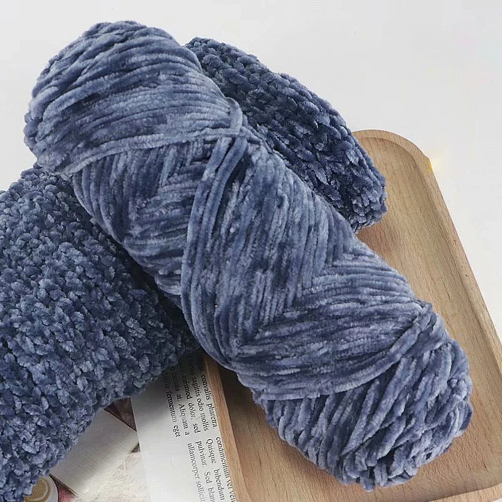 Chenille Soft Velvet Yarn – 95g Blended Knitting Wool for Crochet Scarves, Baby Blankets & Hats