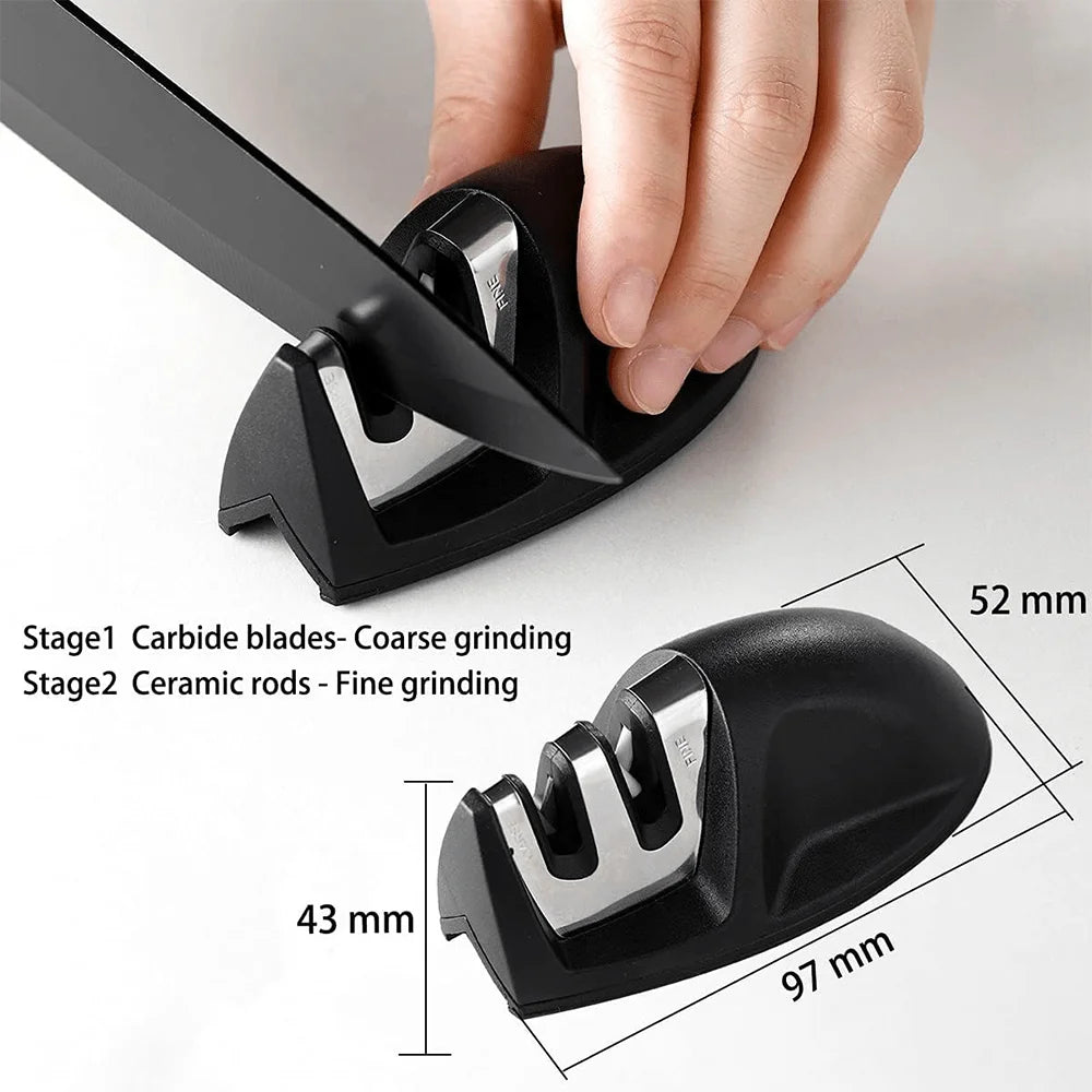 7-Piece Black Professional Chef Knife Set with Acrylic Holder – High Carbon Stainless Steel, Non-Stick Blades