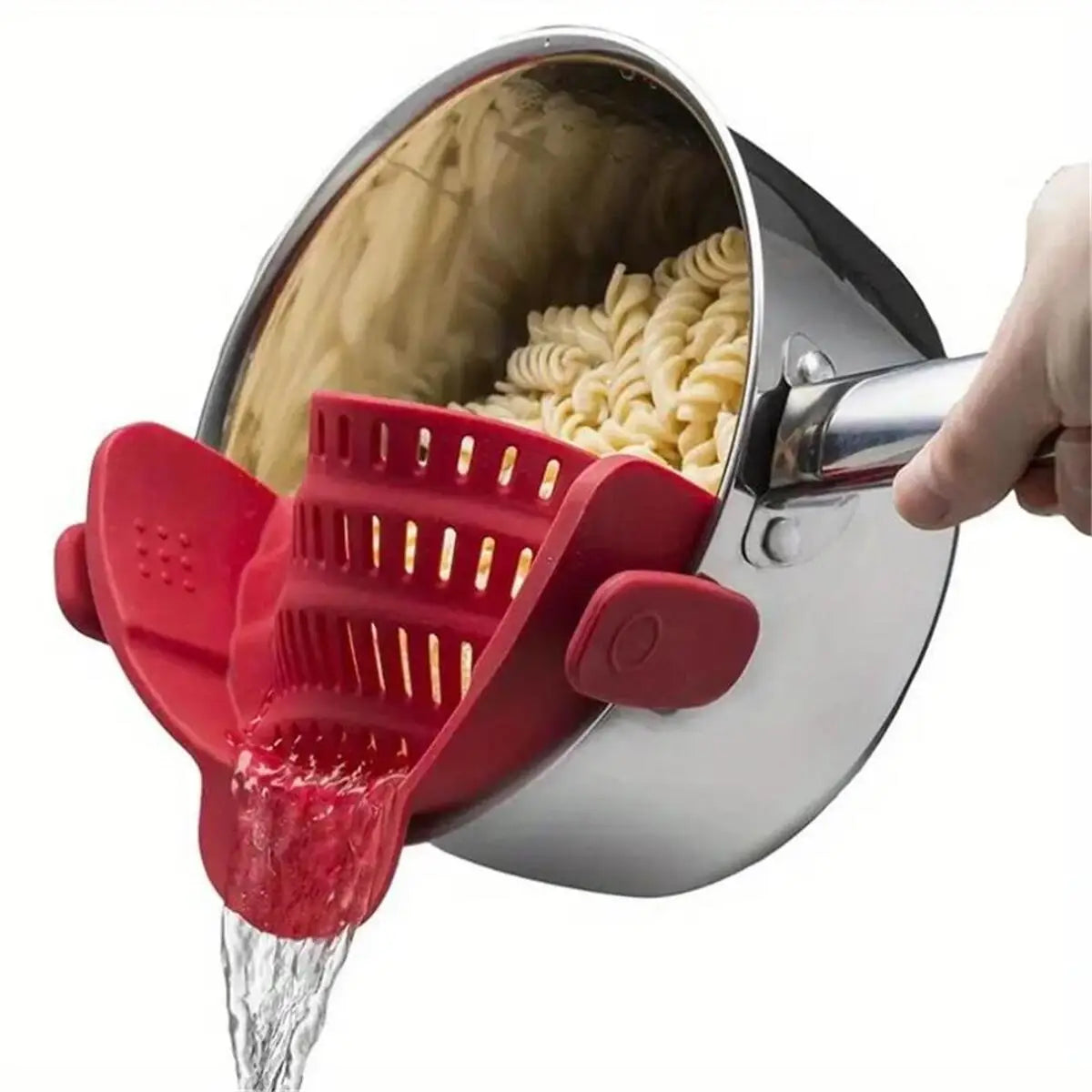 Clip-On Pot Strainer — Adjustable Strainer for Pots, Pans & Bowls