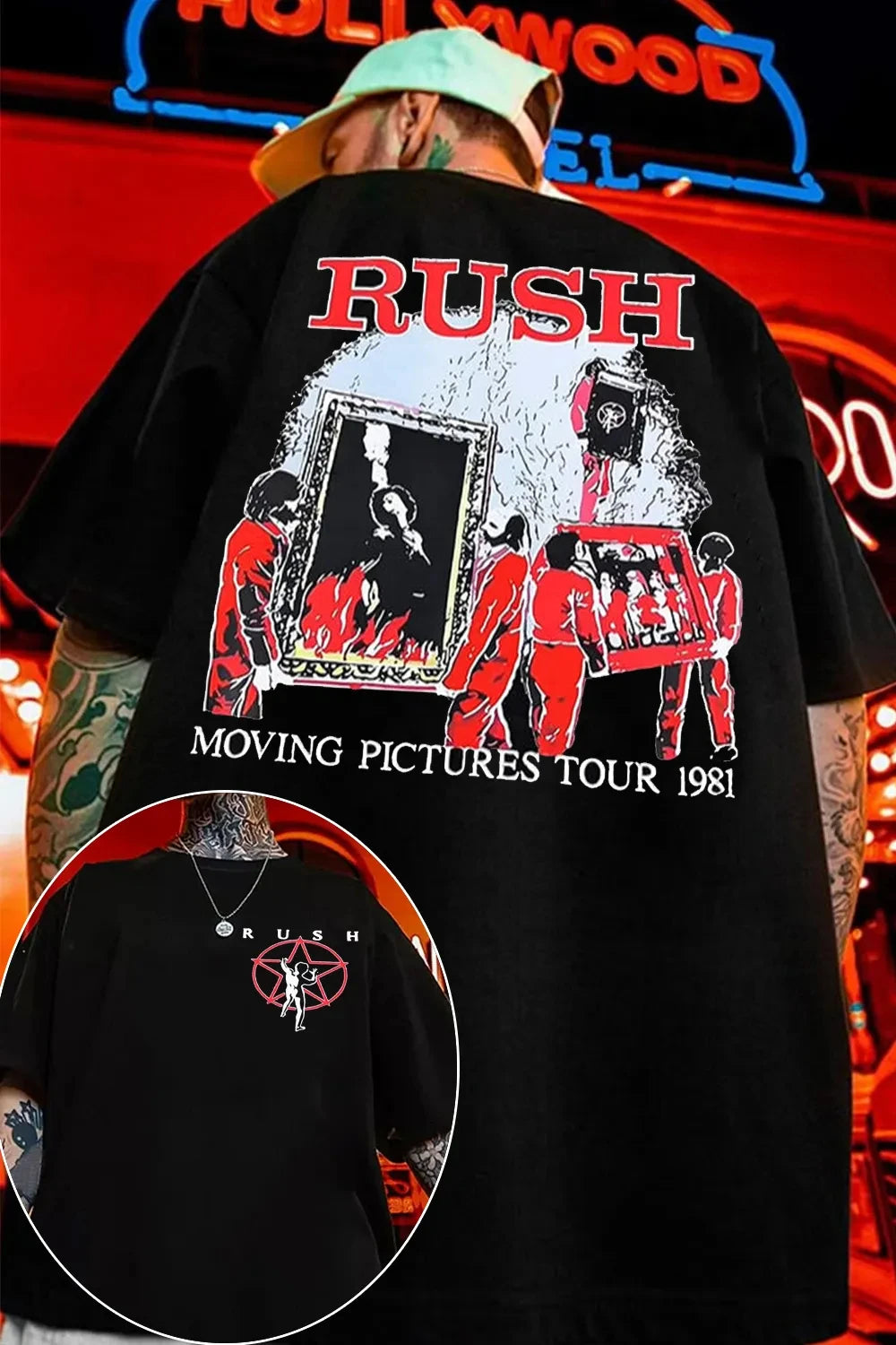 Rush Band Graphic T-Shirt — Unisex Cotton Short Sleeve Casual Loose Tee
