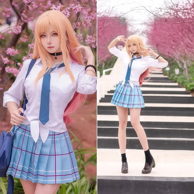 Kitagawa Marin Cosplay Costume – My Dress-Up Darling Anime School Girl Uniform