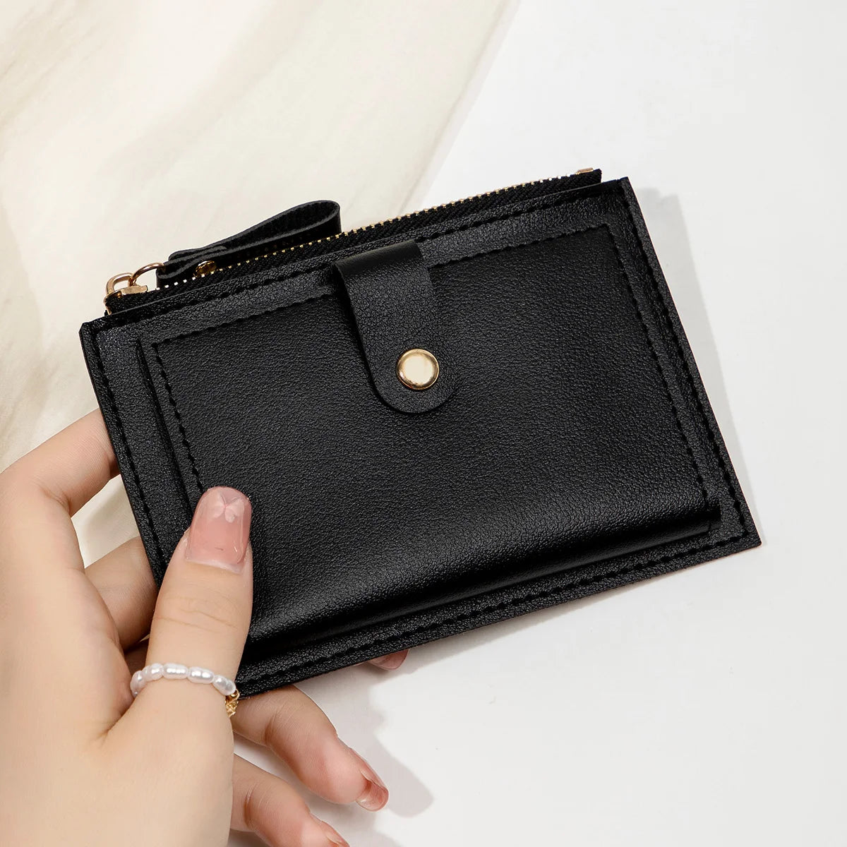 Minimalist Ultra-Thin PU Leather Women's Wallet – Short Zero Wallet & Credit Card Holder in 5 Colors