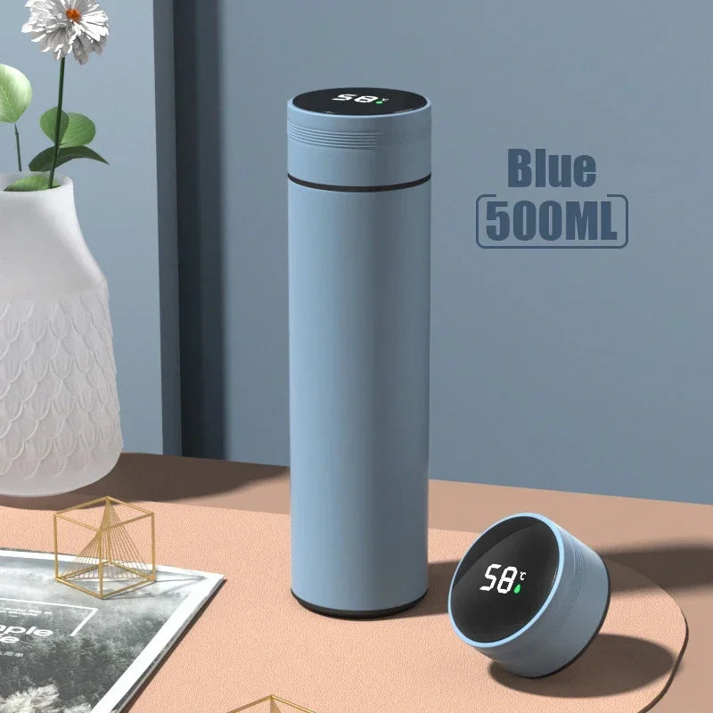 Trebalena 500ml Temperature Display Vacuum Thermos Bottle – 304 Medical-Grade SS, 24Hr Hot & Cold, Touch Temp Lid, 8 Colors