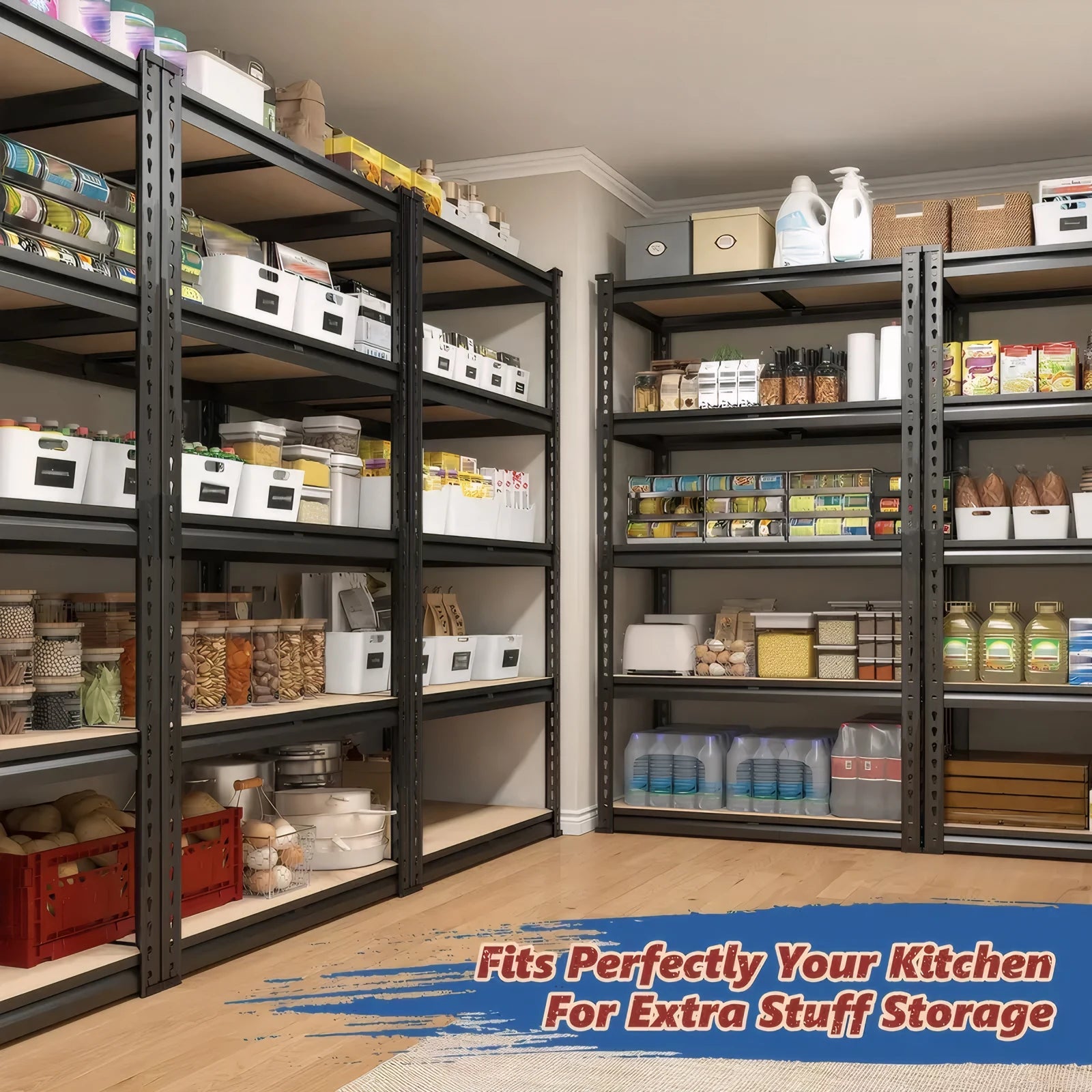 Heavy Duty 5-Tier Garage Shelving Unit — 2,000 LB Capacity, Adjustable Steel Storage Rack