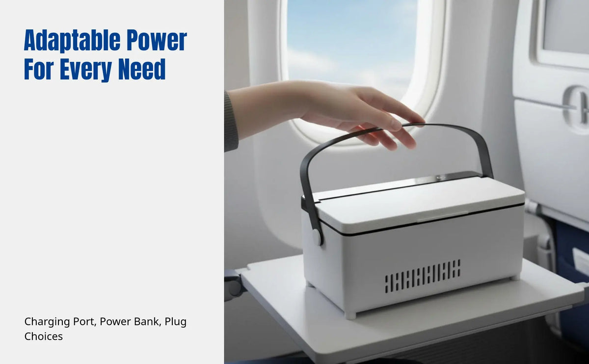 Portable Insulin Cooler Box – Rechargeable Mini Fridge, Large Capacity Medicine Storage for Travel & Airplane Approved