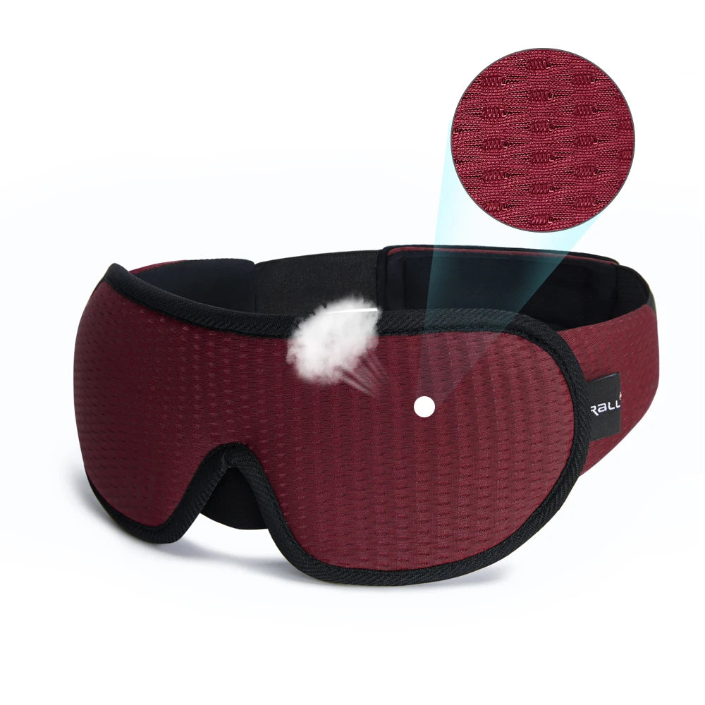 3D Contoured Sleep Mask — Total Blackout Eye Mask for Deep Sleep & Travel