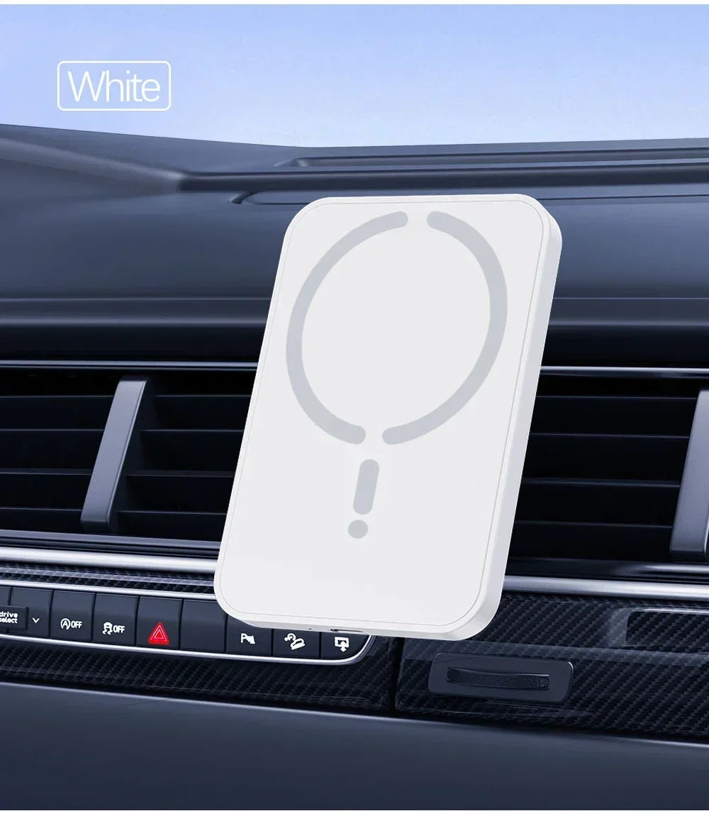 Magnetic Car Air Vent Phone Holder with 15W Wireless Charger – MagSafe Compatible for iPhone 12–17
