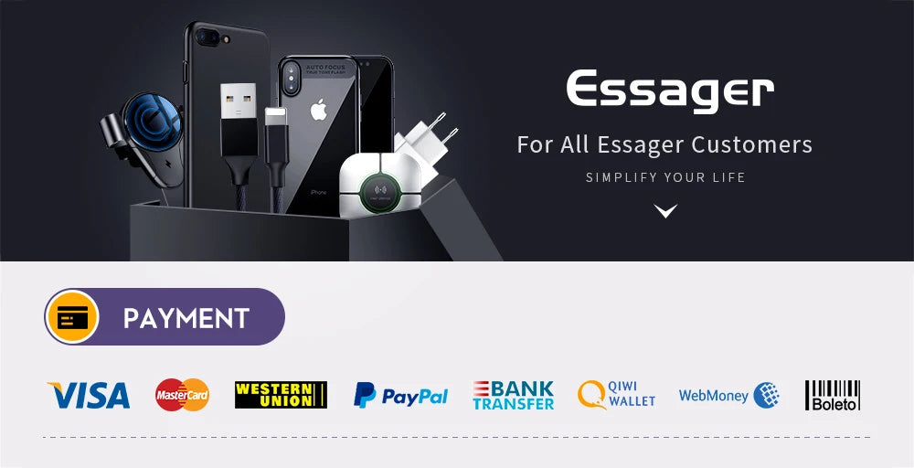 Essager USB-C to Lightning Cable — Fast Charging for iPhone & iPad