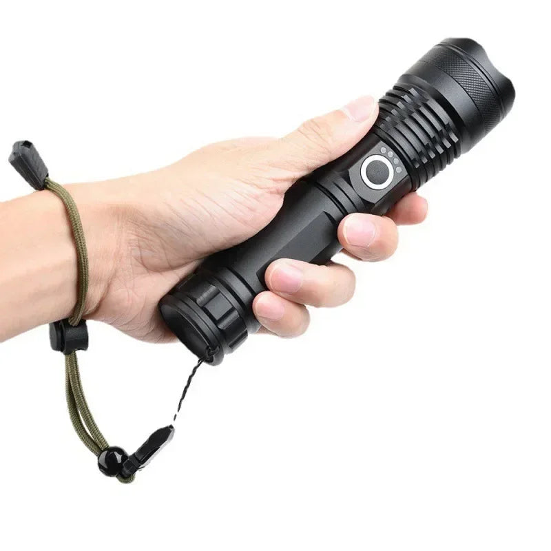 High Power LED Tactical Flashlight – Rechargeable Super Bright Hunting Torch