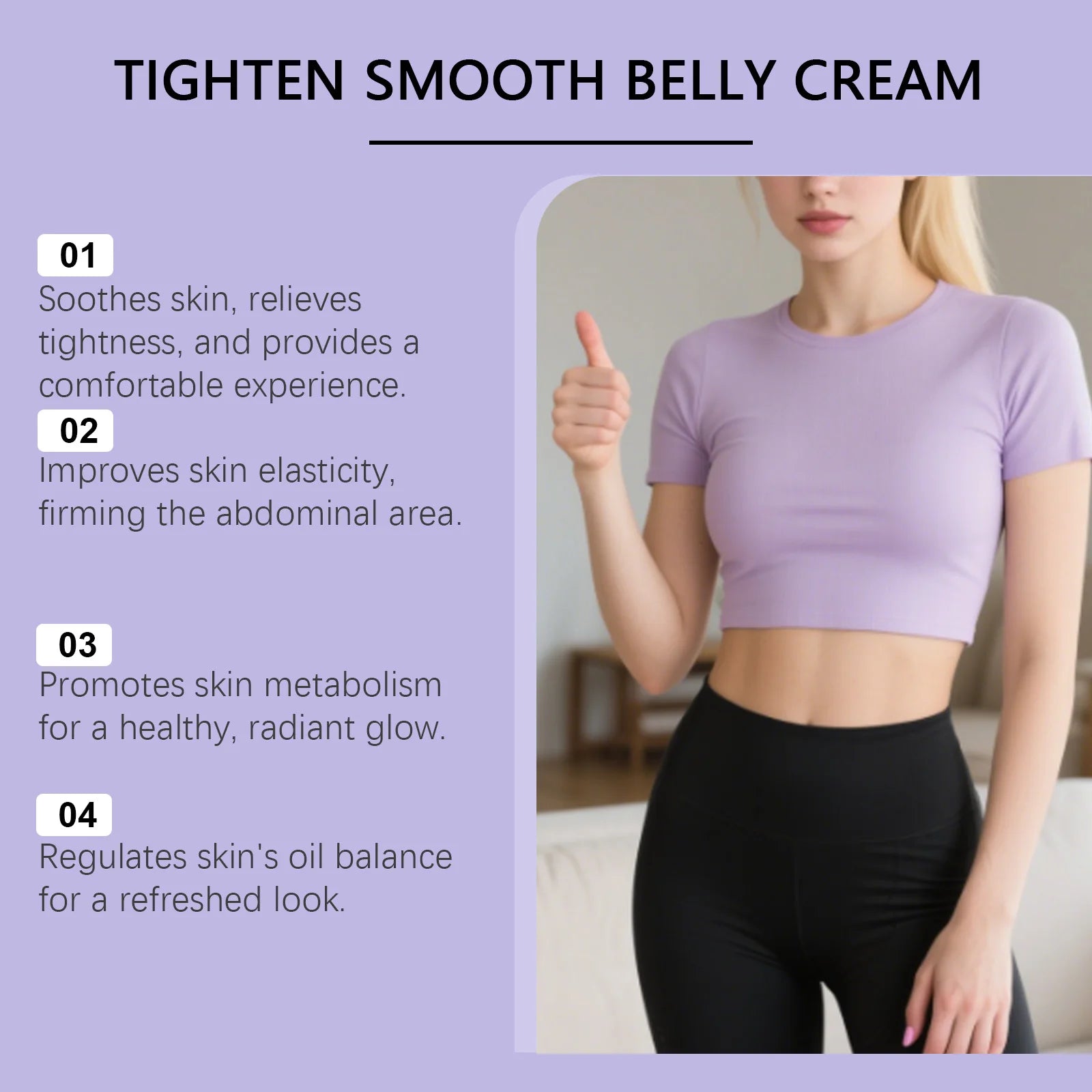 Rose Tighten Smooth Belly Cream — Reduces Stretch Marks, Increases Skin Elasticity & Body Shaping Lotion