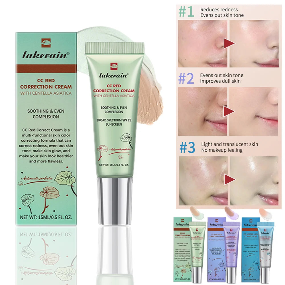 3-Pack CC Cream Color-Changing Foundation — Korean High Coverage Liquid