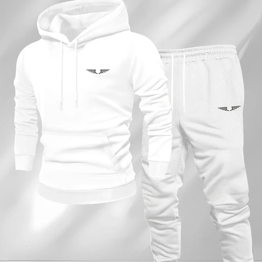 Men's American Streetwear Hooded Sweatshirt – Color Block Long Sleeve Casual Top